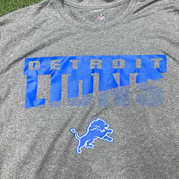 Detroit Lions Football NFL Men's Logo Tee Shirt Size Large & XL NWT Gray - Picture 2 of 6